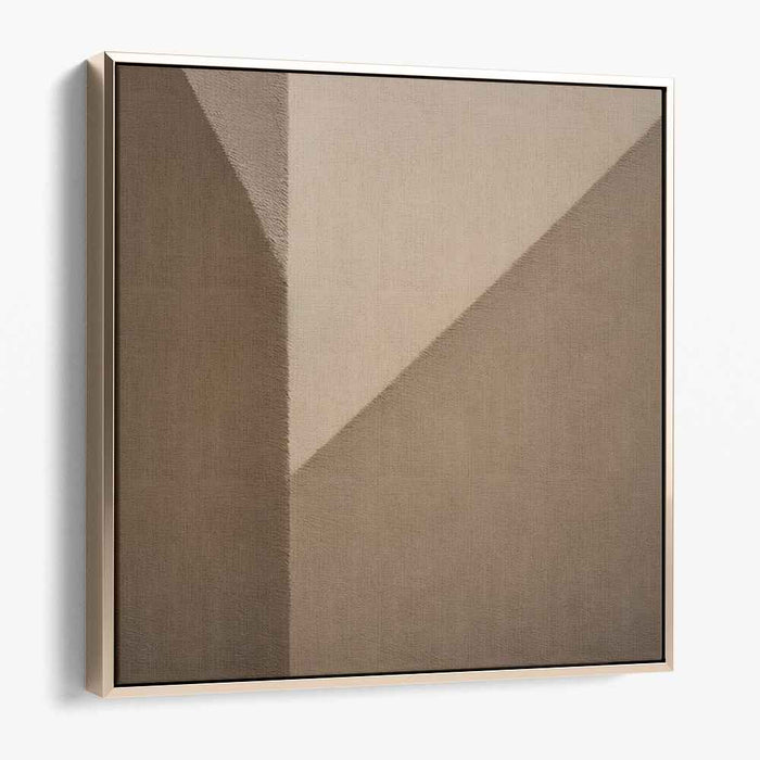 Earthy Tones Whisper: Minimalist Beige and Brown Canvas Art Print