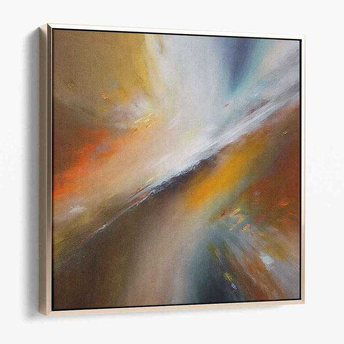 Energy Bursting Through Chaos: Dynamic Abstract Expressionist Canvas Art