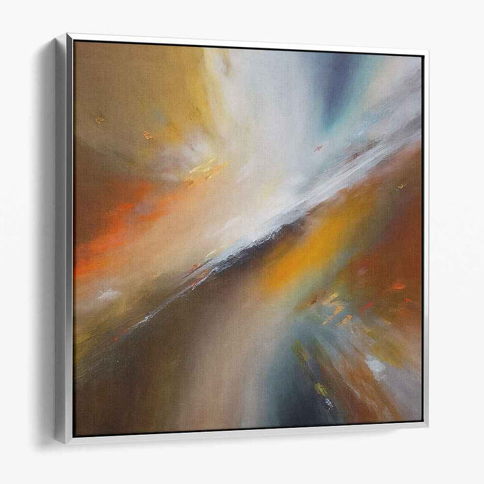 Energy Bursting Through Chaos: Dynamic Abstract Expressionist Canvas Art