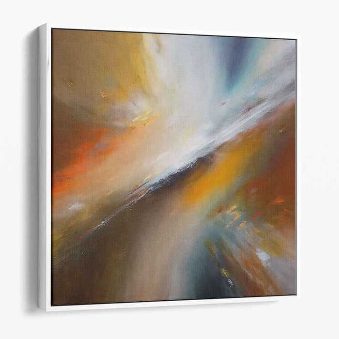 Energy Bursting Through Chaos: Dynamic Abstract Expressionist Canvas Art