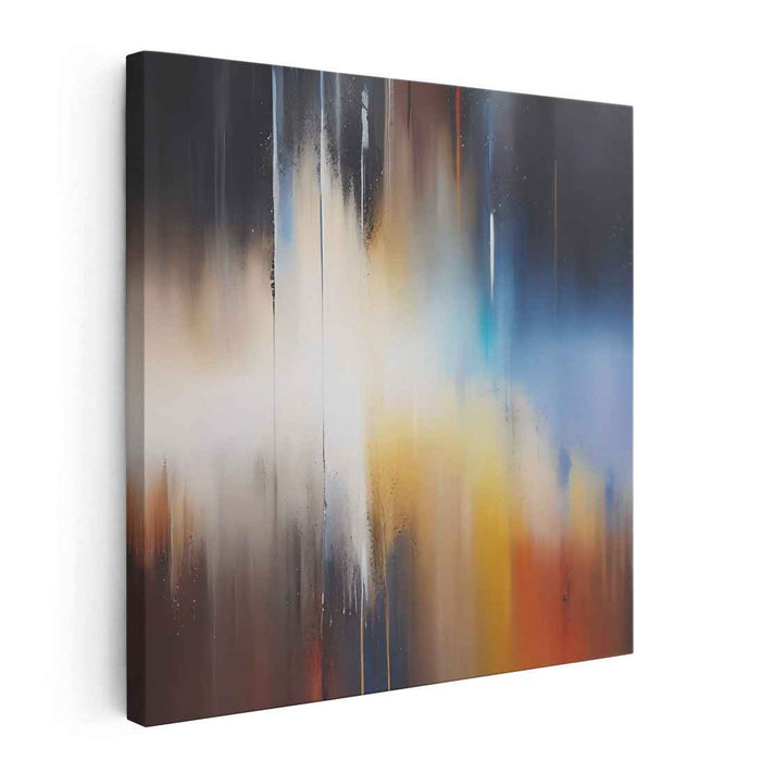 Color Cascade: Abstract Expressionist Gradient Canvas Art Print