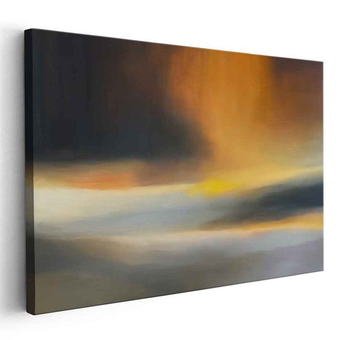 Twilight Melody Dance: Abstract Sunset Canvas Art Print