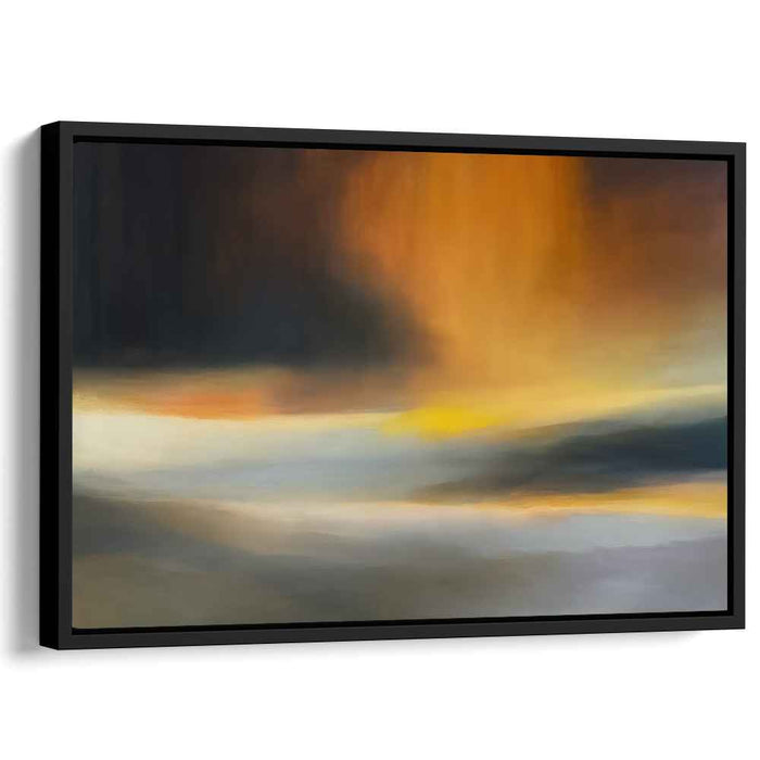 Twilight Melody Dance: Abstract Sunset Canvas Art Print