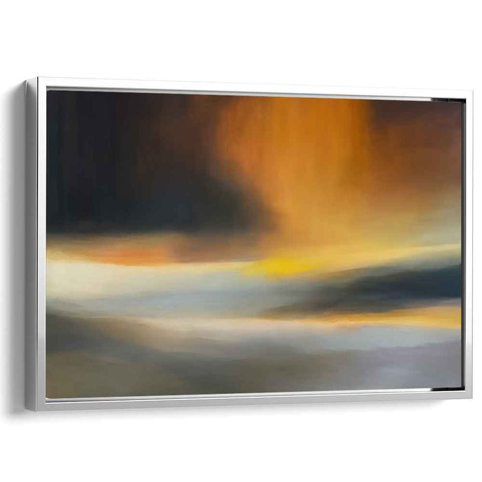 Twilight Melody Dance: Abstract Sunset Canvas Art Print