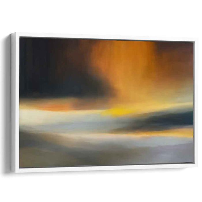 Twilight Melody Dance: Abstract Sunset Canvas Art Print