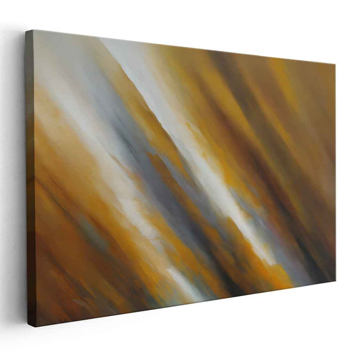 Melodic Ember Mosaic: Abstract Symphony in Warm Hues Canvas Art Print