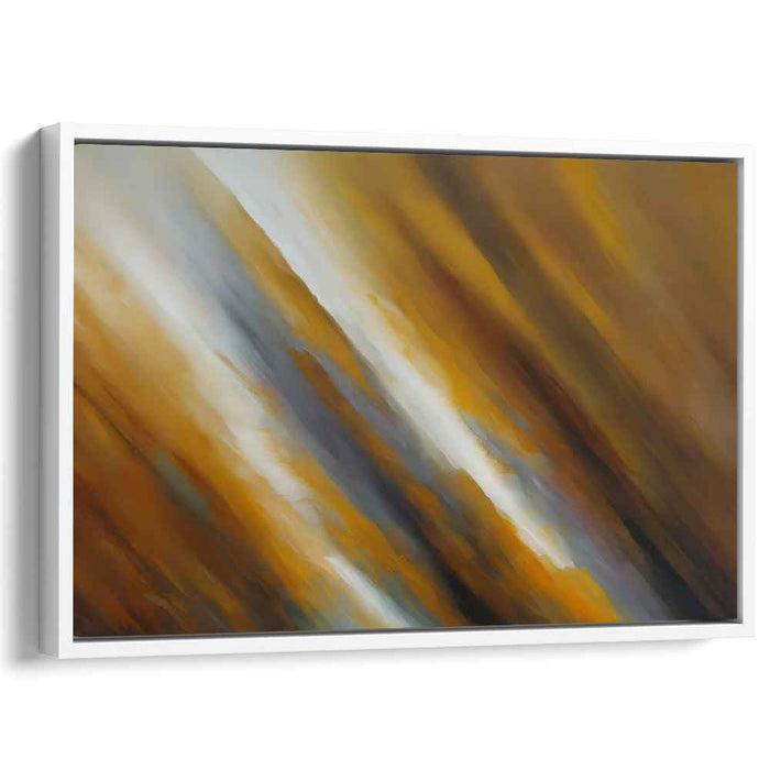 Melodic Ember Mosaic: Abstract Symphony in Warm Hues Canvas Art Print