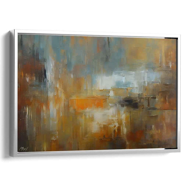 Vivid Embers Dance Freely: Abstract Expressionist Warm Tone Canvas Art
