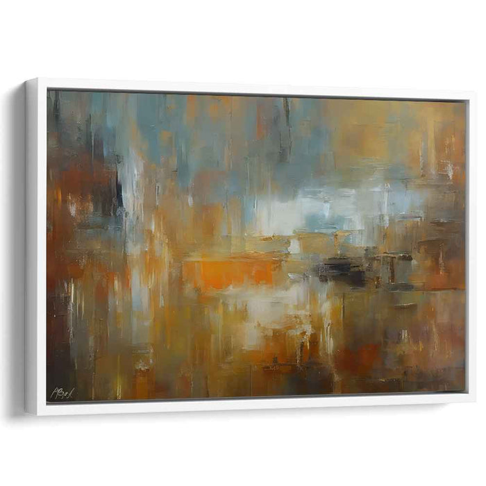 Vivid Embers Dance Freely: Abstract Expressionist Warm Tone Canvas Art
