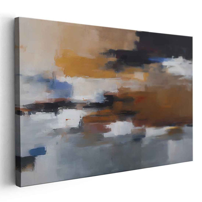 Beige Abstract Print #124