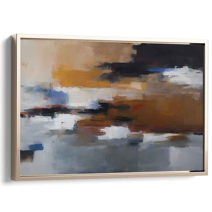 Beige Abstract Print #124