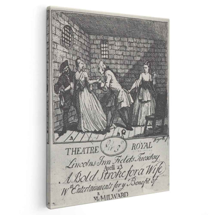 Benefit ticket (Mr Milward)' A Bold Stroke for a Wife by William Hogarth