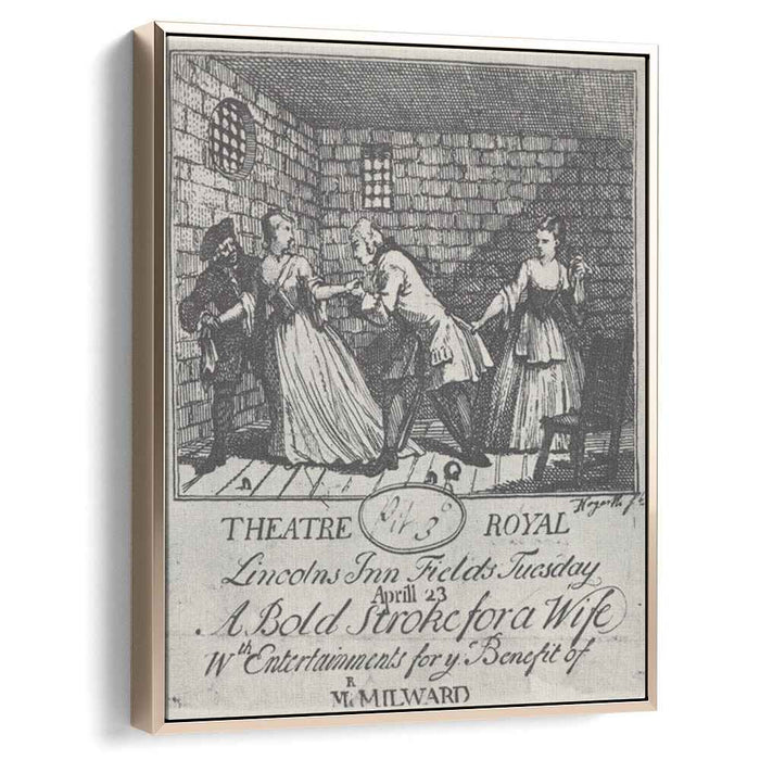 Benefit ticket (Mr Milward)' A Bold Stroke for a Wife by William Hogarth