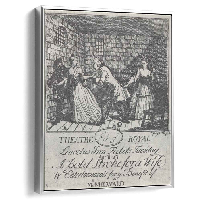 Benefit ticket (Mr Milward)' A Bold Stroke for a Wife by William Hogarth