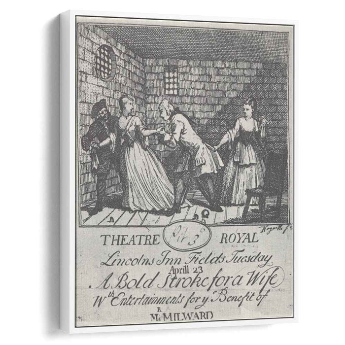 Benefit ticket (Mr Milward)' A Bold Stroke for a Wife by William Hogarth