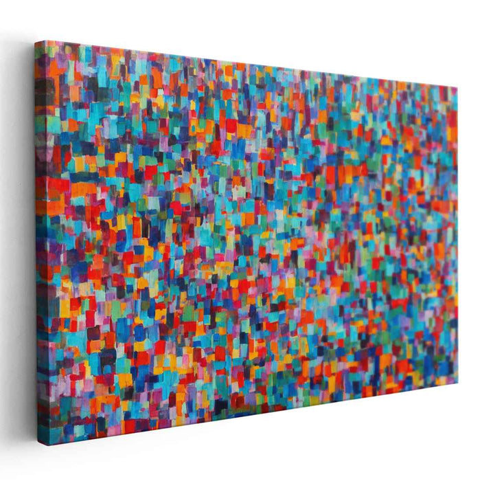 Shattered Grace: Abstract Expressionist Mosaic Canvas Art Print