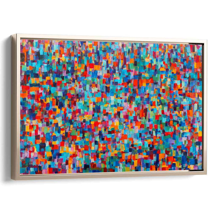 Shattered Grace: Abstract Expressionist Mosaic Canvas Art Print