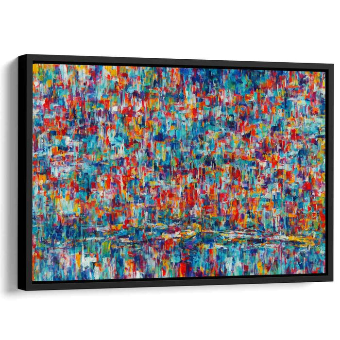 Turmoil Unleashed: Abstract Expressionist Color Explosion Canvas Art Print