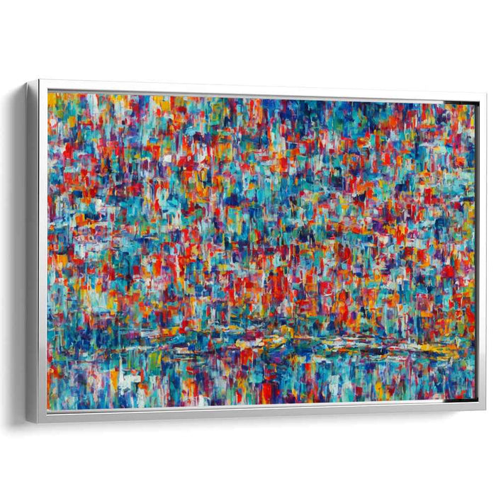 Turmoil Unleashed: Abstract Expressionist Color Explosion Canvas Art Print