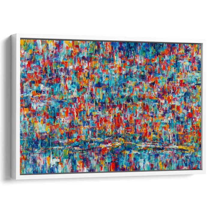 Turmoil Unleashed: Abstract Expressionist Color Explosion Canvas Art Print