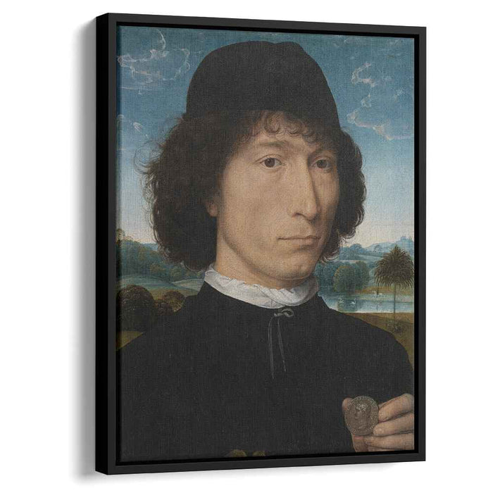 Portrait of a Man holding a coin of the Emperor Nero (1480) by Hans Memling
