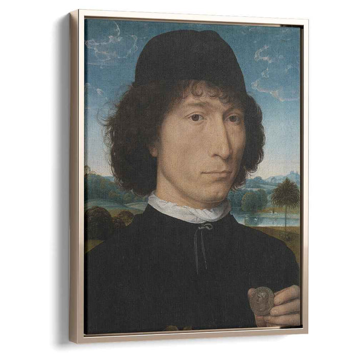 Portrait of a Man holding a coin of the Emperor Nero (1480) by Hans Memling
