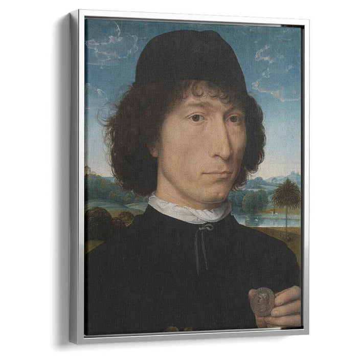 Portrait of a Man holding a coin of the Emperor Nero (1480) by Hans Memling
