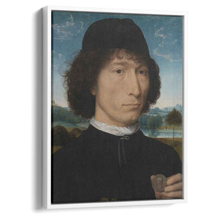 Portrait of a Man holding a coin of the Emperor Nero (1480) by Hans Memling