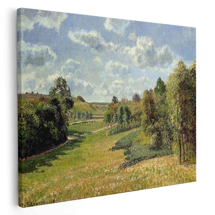 Berneval Meadows, Morning by Camille Pissarro