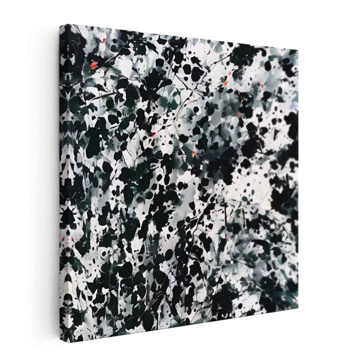 Black and White Abstract Splatter #006