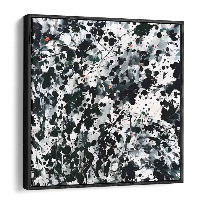 Black and White Abstract Splatter #006