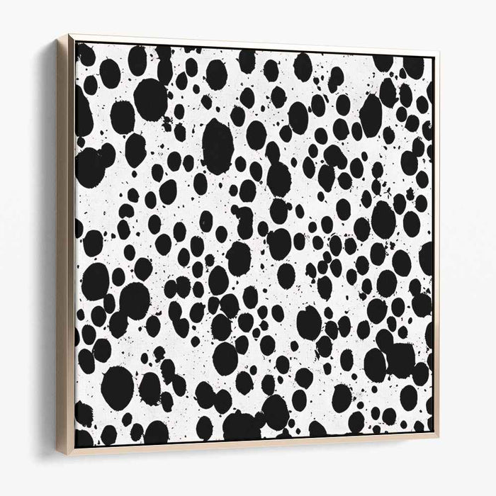 Monochrome Eclipses: Abstract Expressionist Black and White Splatter Canvas Art