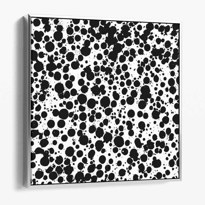 Black and White Abstract Splatter #014