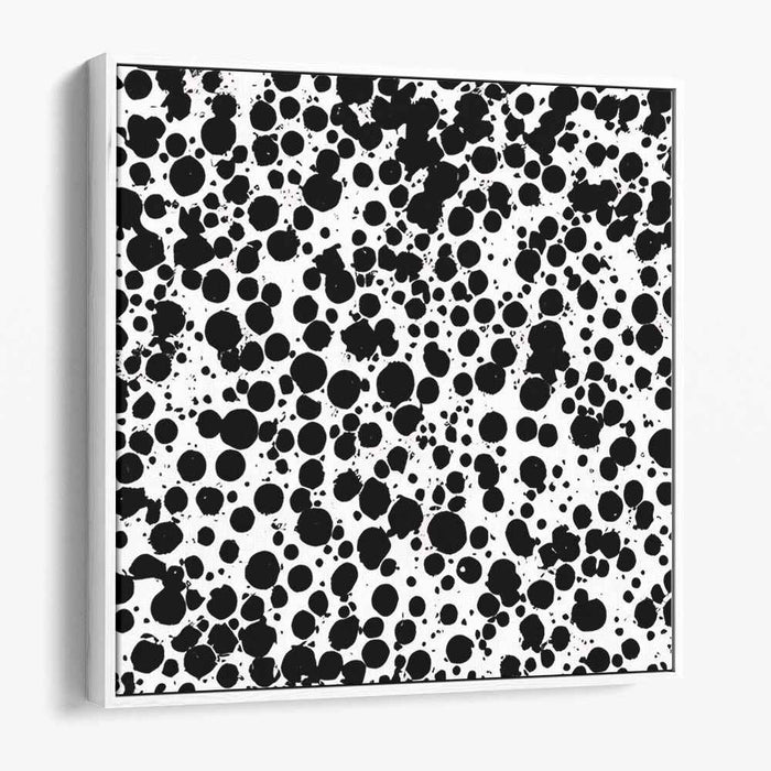 Black and White Abstract Splatter #014