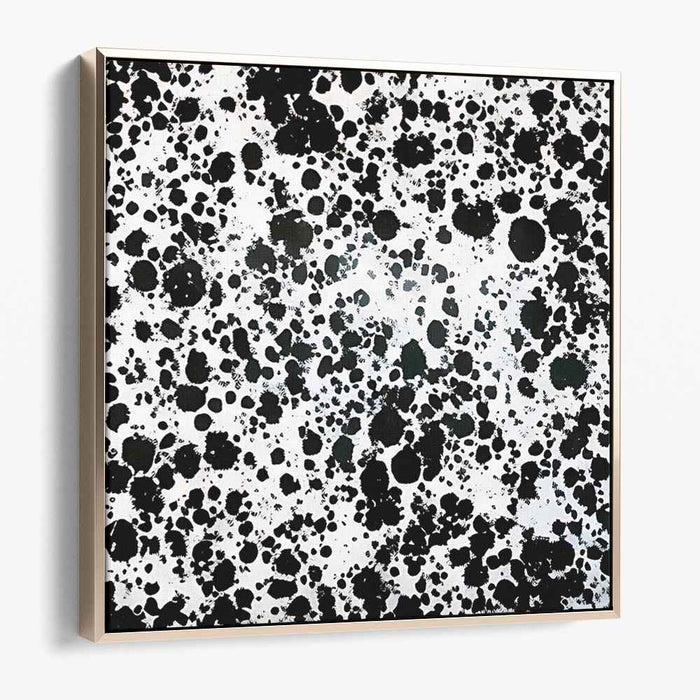 Black and White Abstract Splatter #016