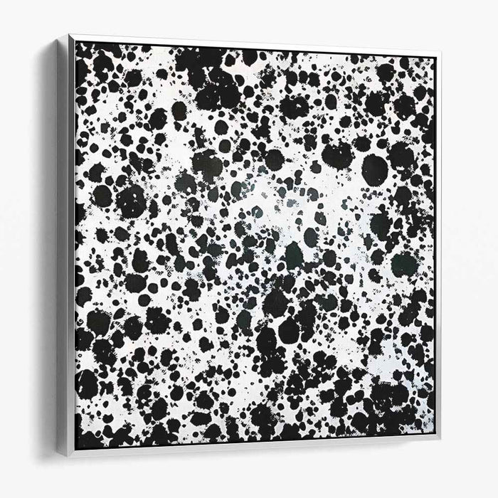 Black and White Abstract Splatter #016