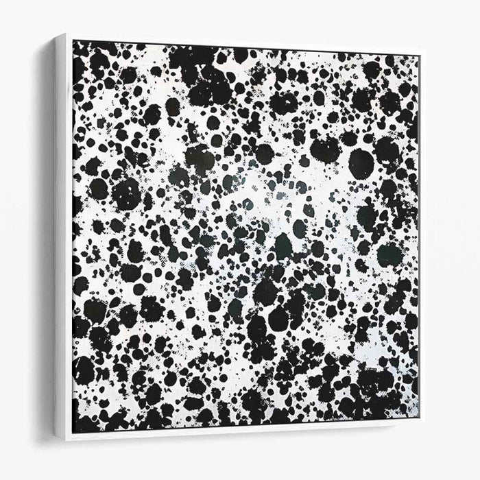 Black and White Abstract Splatter #016
