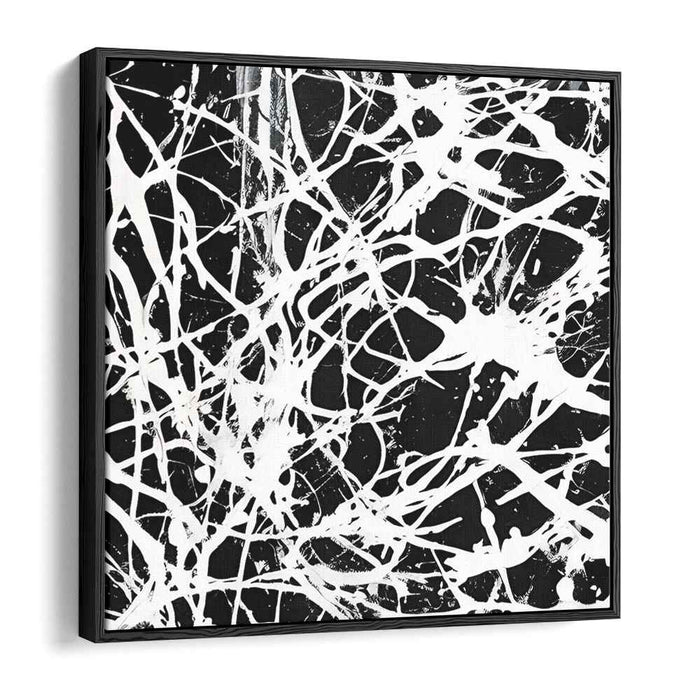 Black and White Abstract Splatter #017
