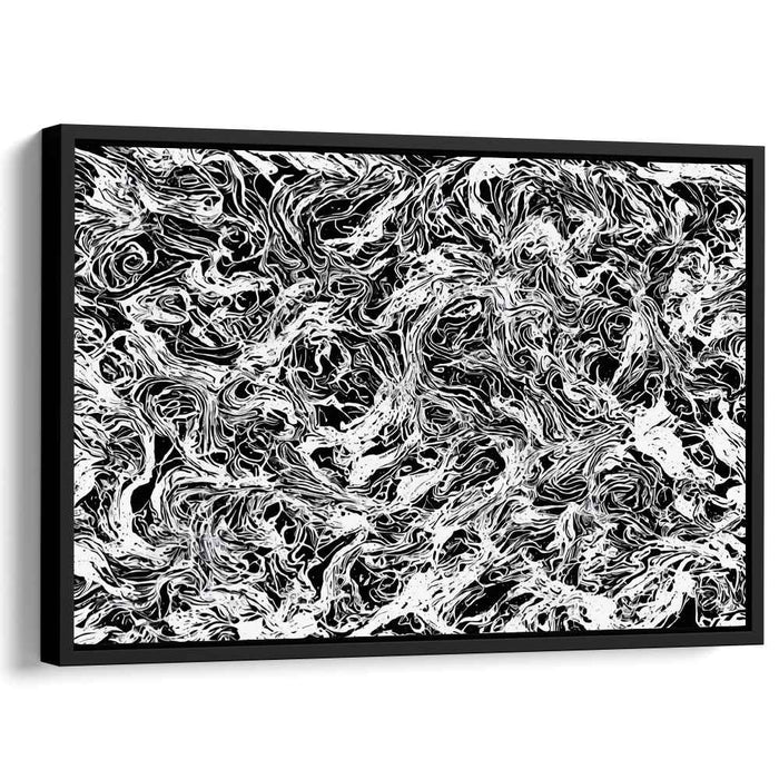 Black and White Abstract Splatter #106