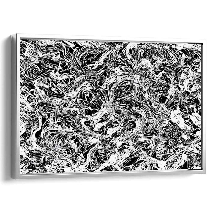 Black and White Abstract Splatter #106