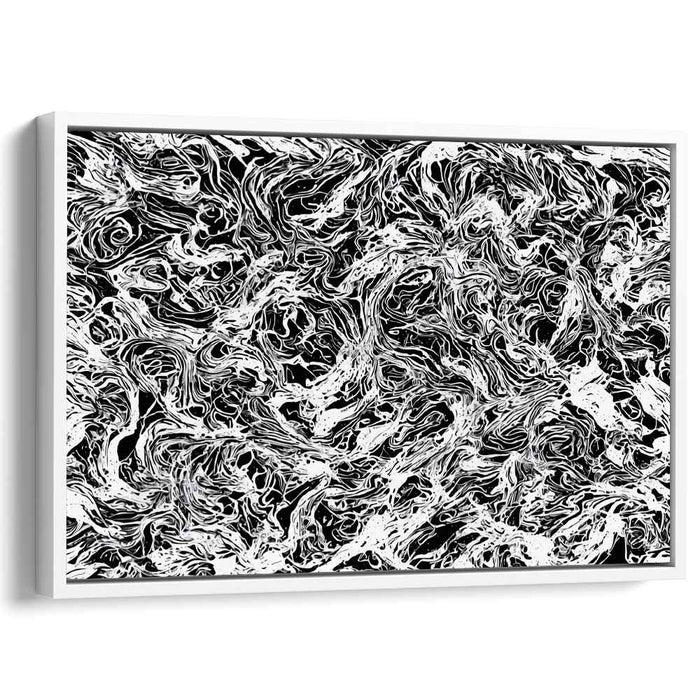 Black and White Abstract Splatter #106