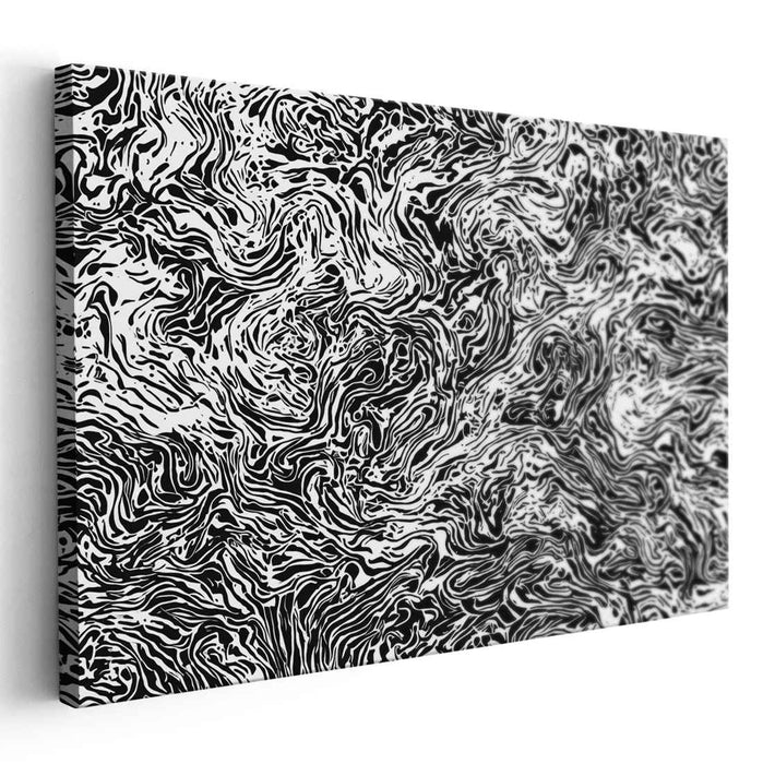 Whispers in Gray Shadows: Monochrome Abstract Canvas Art