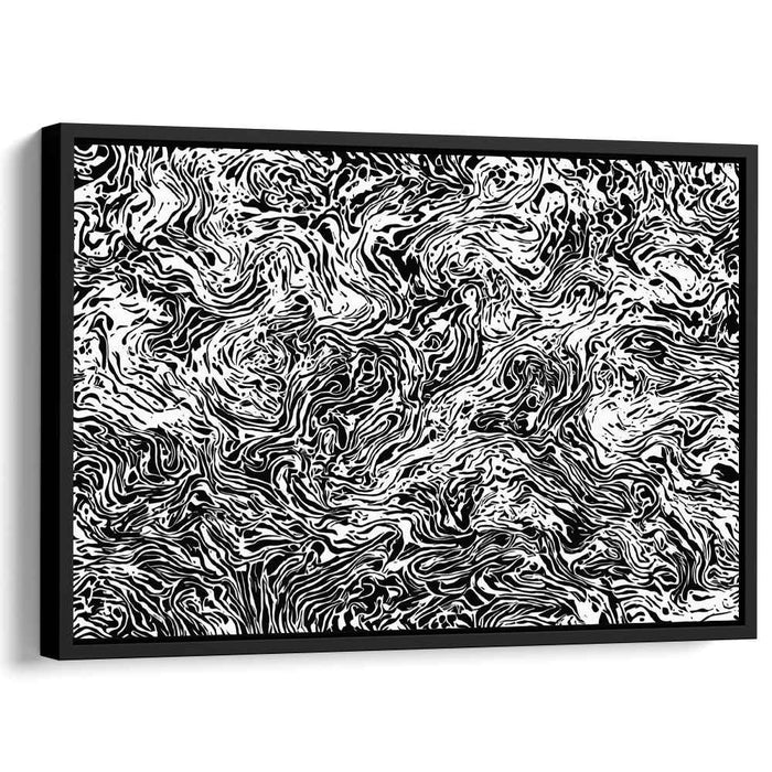 Whispers in Gray Shadows: Monochrome Abstract Canvas Art