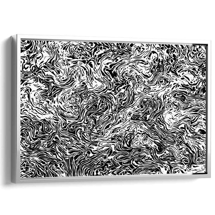 Whispers in Gray Shadows: Monochrome Abstract Canvas Art