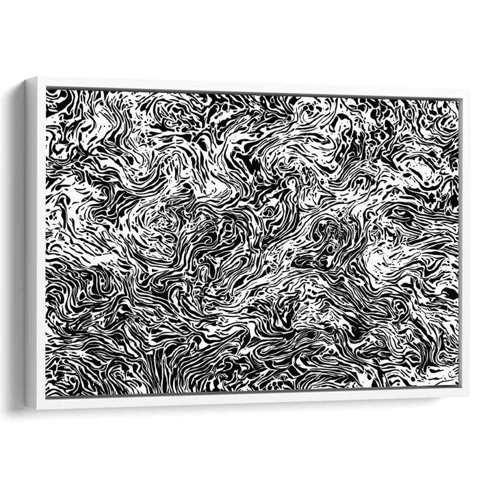 Whispers in Gray Shadows: Monochrome Abstract Canvas Art