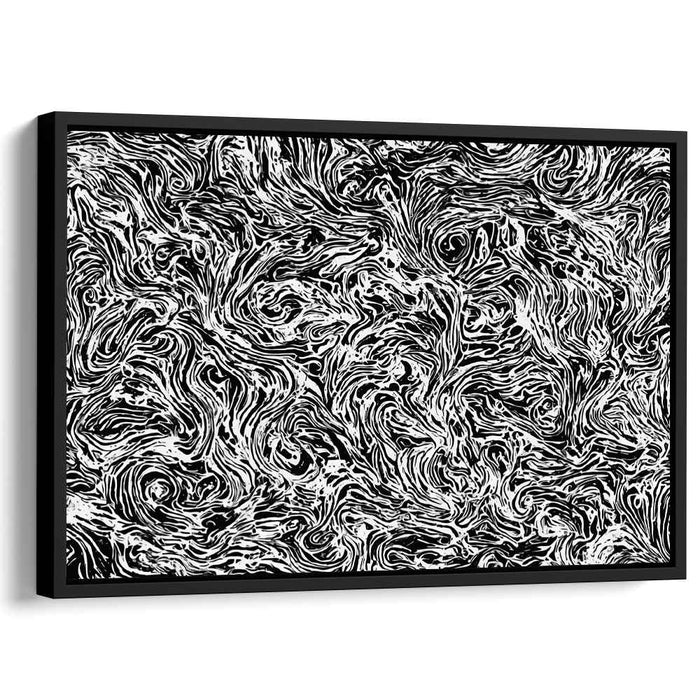 Black and White Abstract Splatter #117