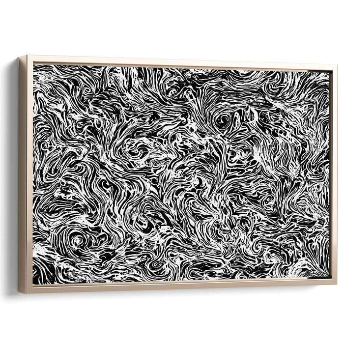 Black and White Abstract Splatter #117