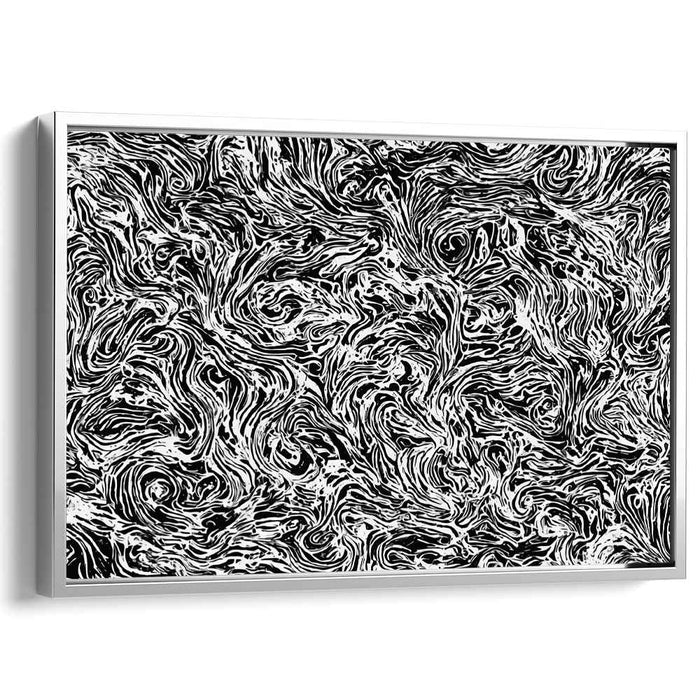 Black and White Abstract Splatter #117