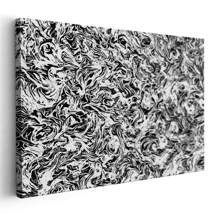 Spiral Void: Monochrome Vortex Canvas Art