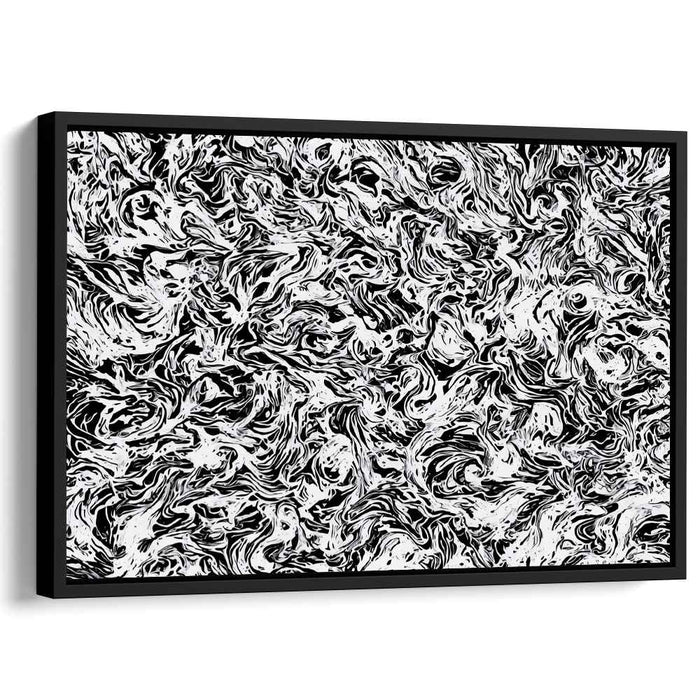 Spiral Void: Monochrome Vortex Canvas Art